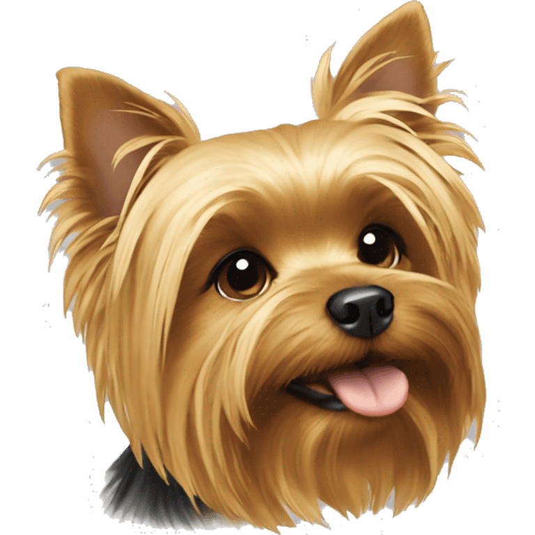 the Yorkshire terrier is golden in color emoji