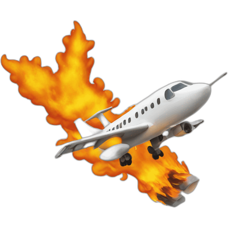 aircraft on fire emoji