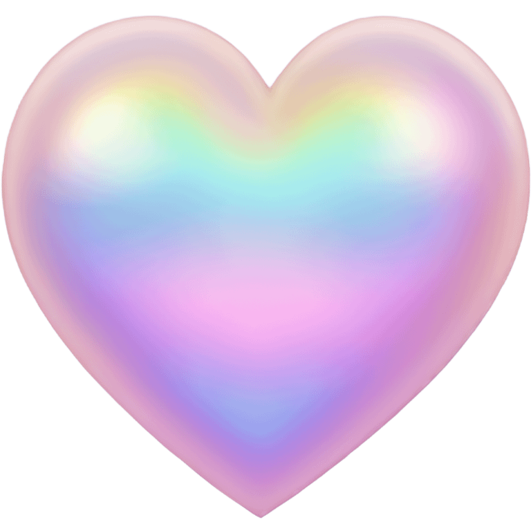 Pastel iridescent heart emoji