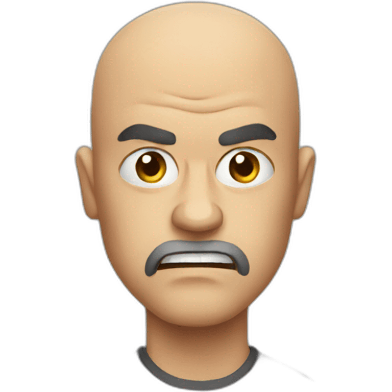 Bald angry man emoji