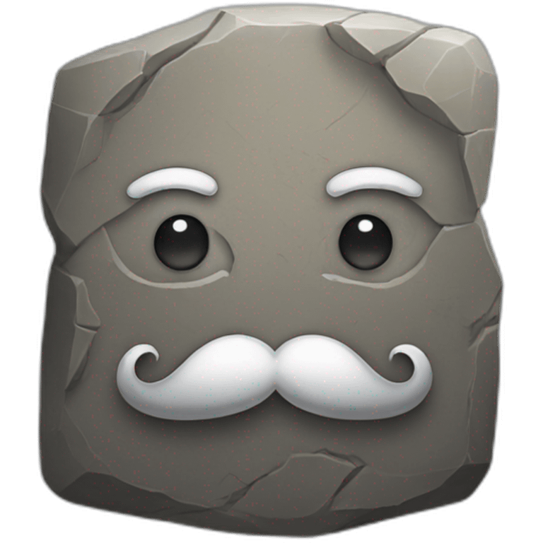 Stone face with a moustache  emoji