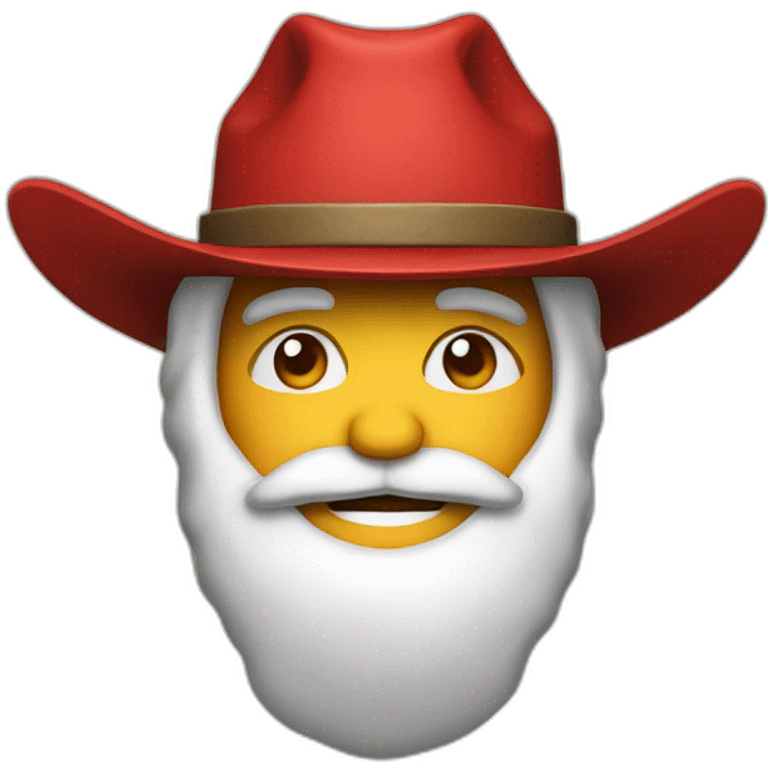 Santa with a cowboy hat emoji