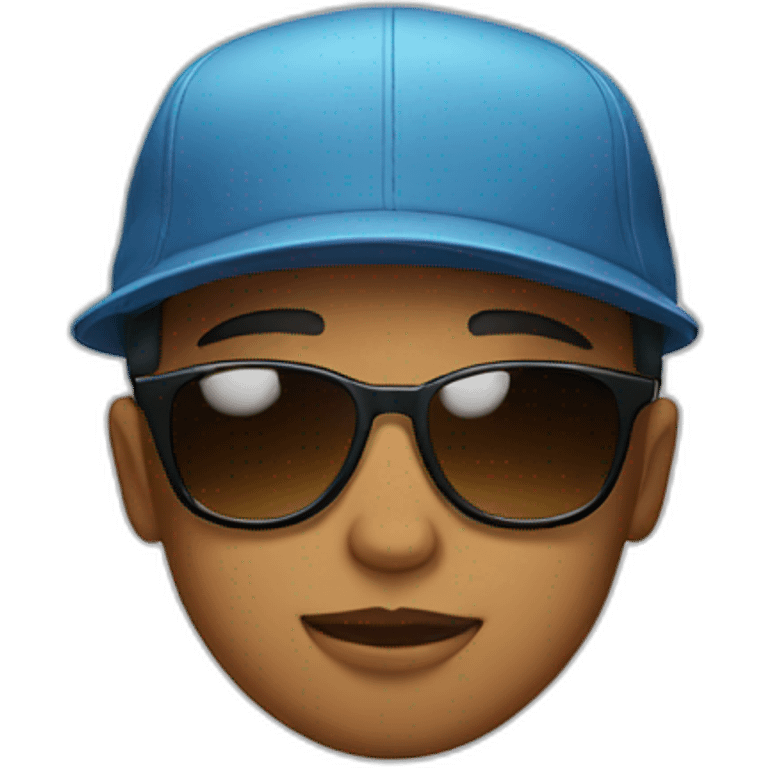 a boy with sunglasses and cap emoji