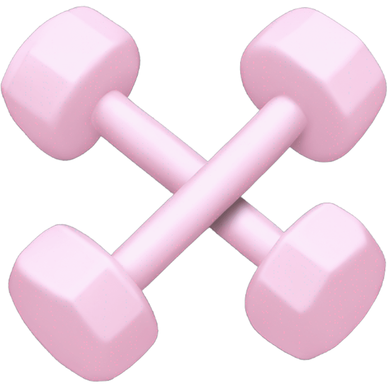 pale pink dumbells  emoji