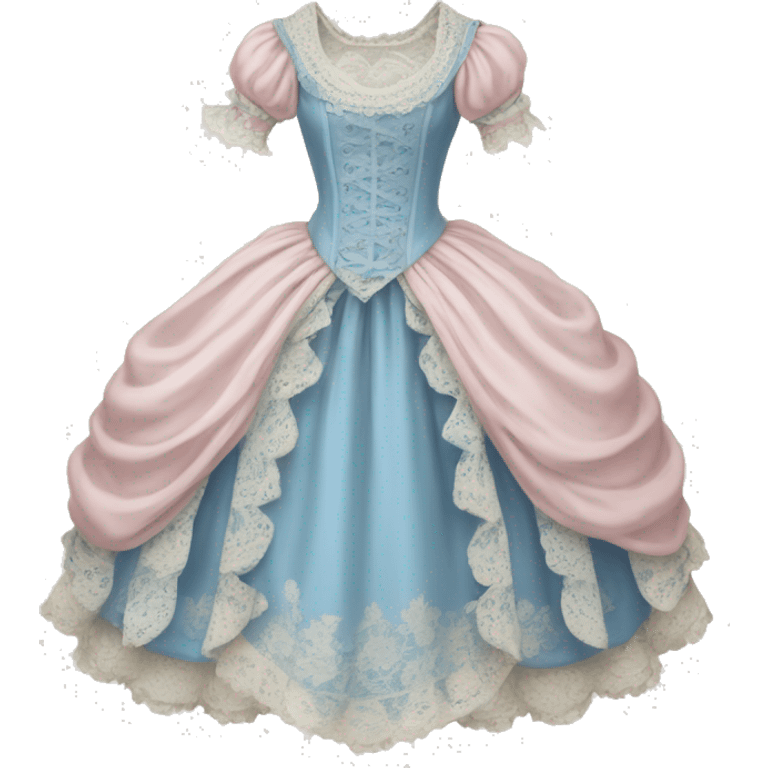 Rococo blue dress with pale pink and lace emoji