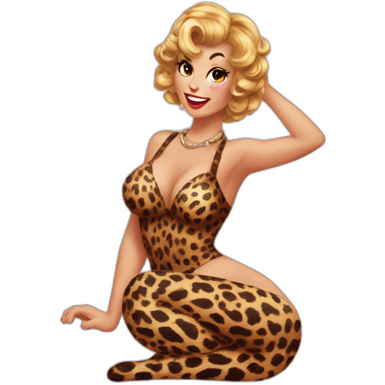 pin-up leopard emoji