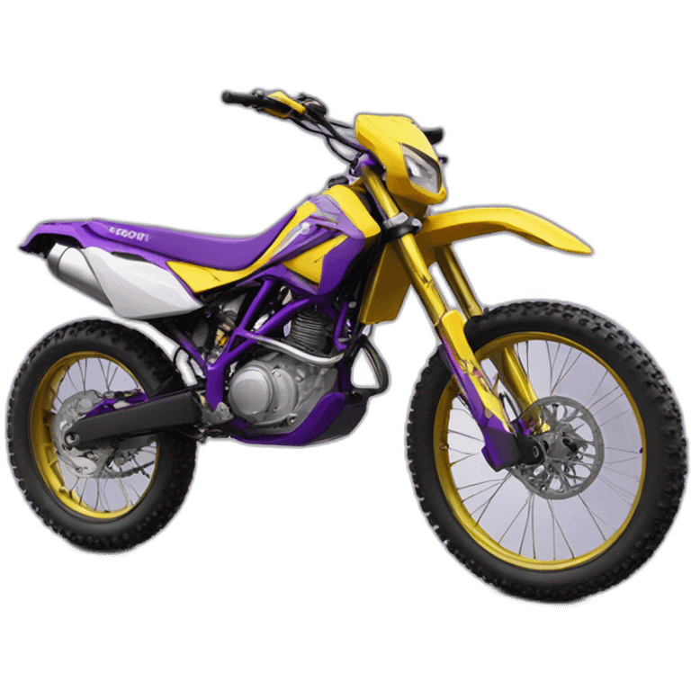 purple shining enduro cross bike 500cc emoji