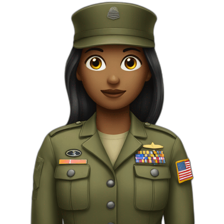 A girl in the army  emoji