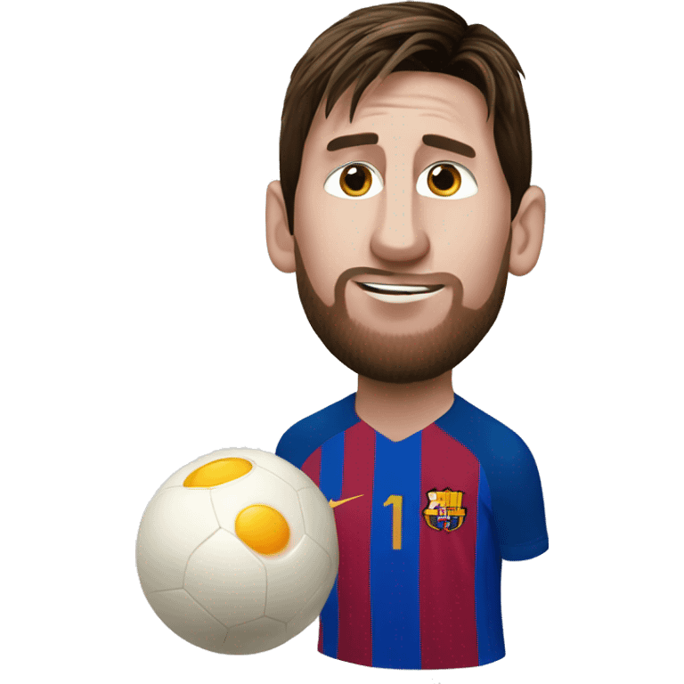 Messi with a egg emoji