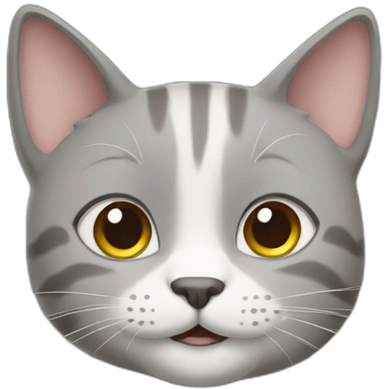 happy gray cat emoji