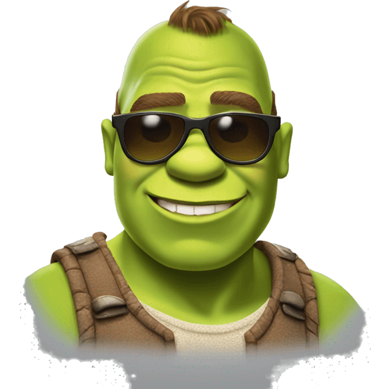 Shrek with sunglasses emoji