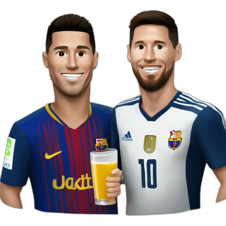 ronaldo and messi drink emoji