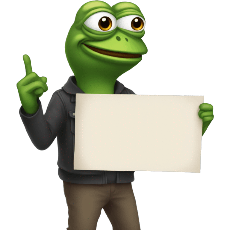 pepe holding a sign blame knig emoji