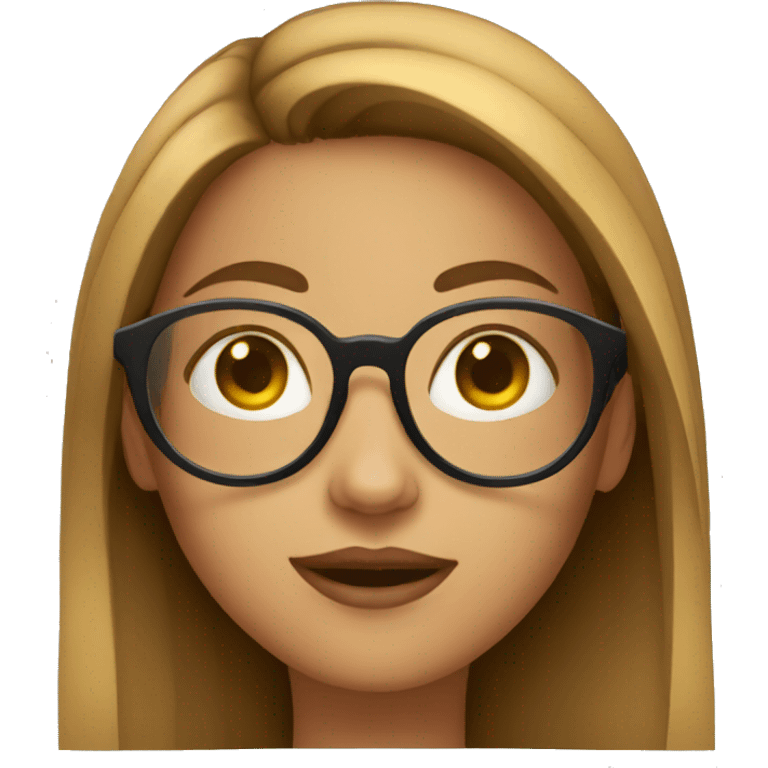 Girl with spectacle emoji