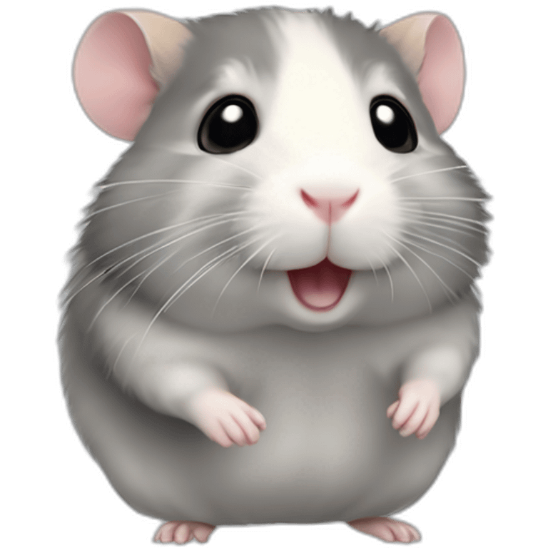 Hamster ruso gris rayado emoji