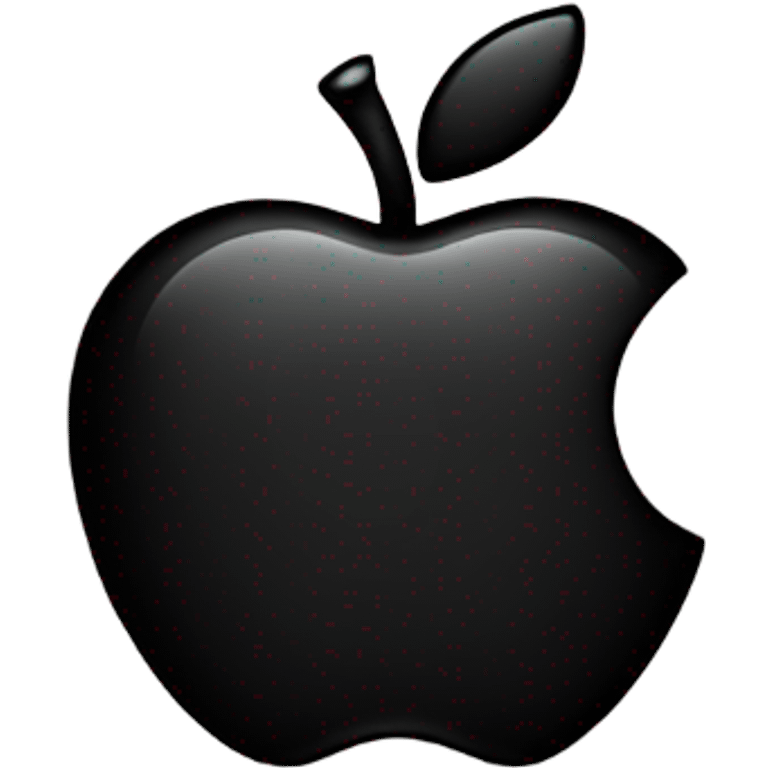 create a black coloured  Apple logo emoji emoji