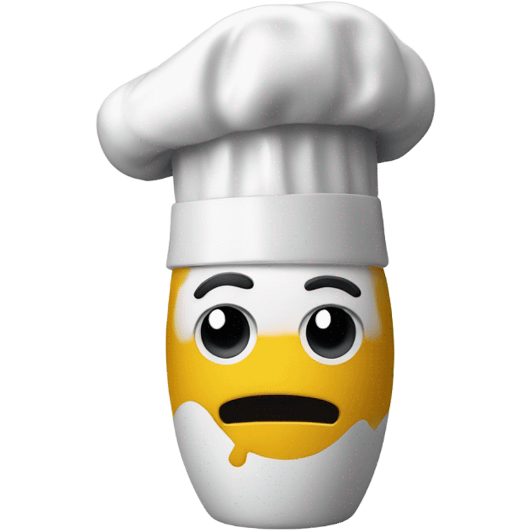 Pepper shaker with a chef hat and face emoji