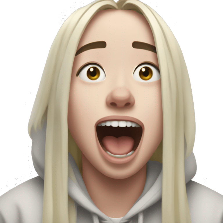 happily surprised Billie Eilish emoji