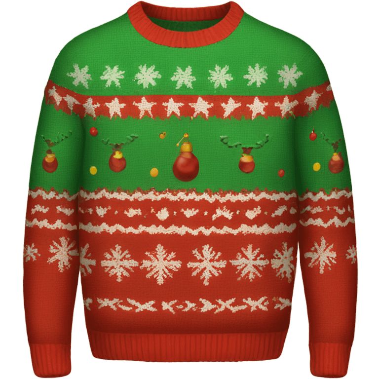 Ugly Christmas sweater emoji