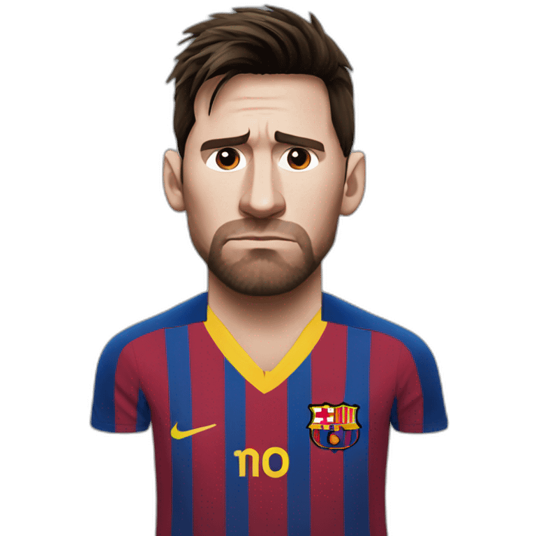 Messi looks disappointed emoji