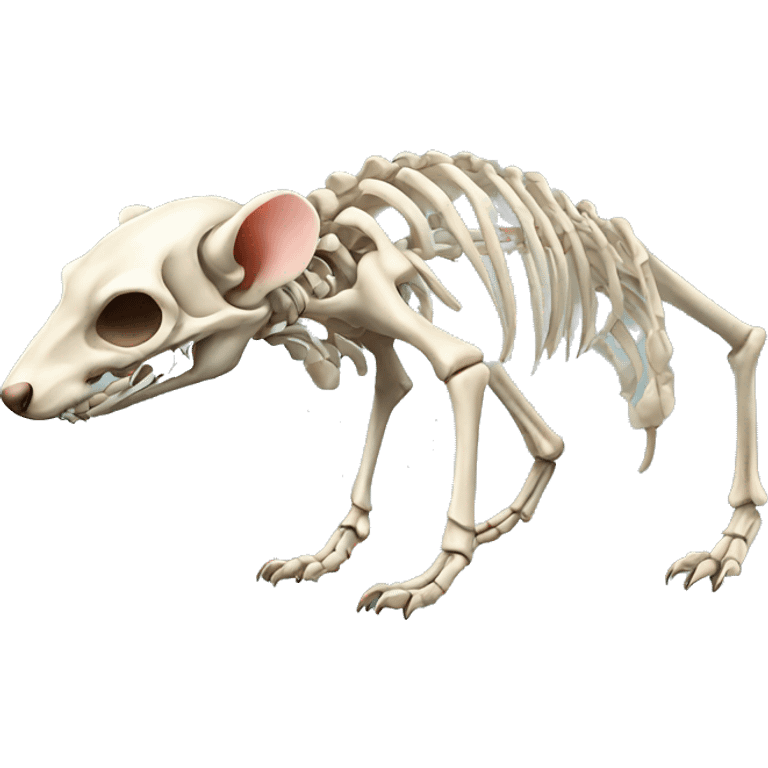 realistic rat skeleton  emoji