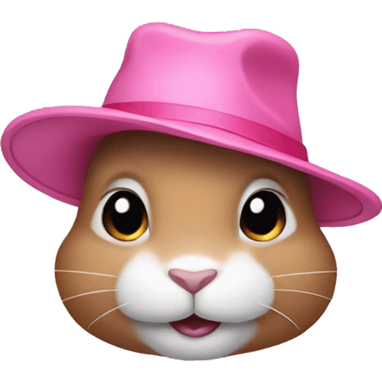 rabbit with pink hat emoji