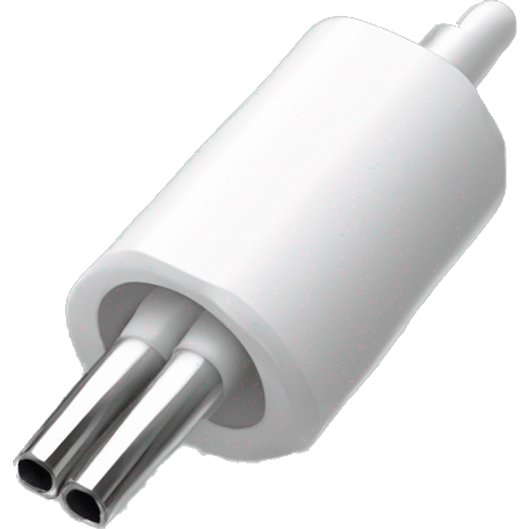 white stereo adapter mini jack to big jack for headphones  emoji