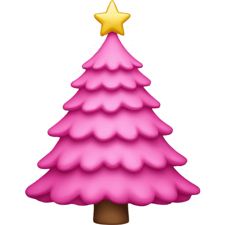 Pink Christmas tree emoji