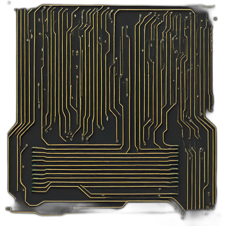 Printed circuit board black stick emoji