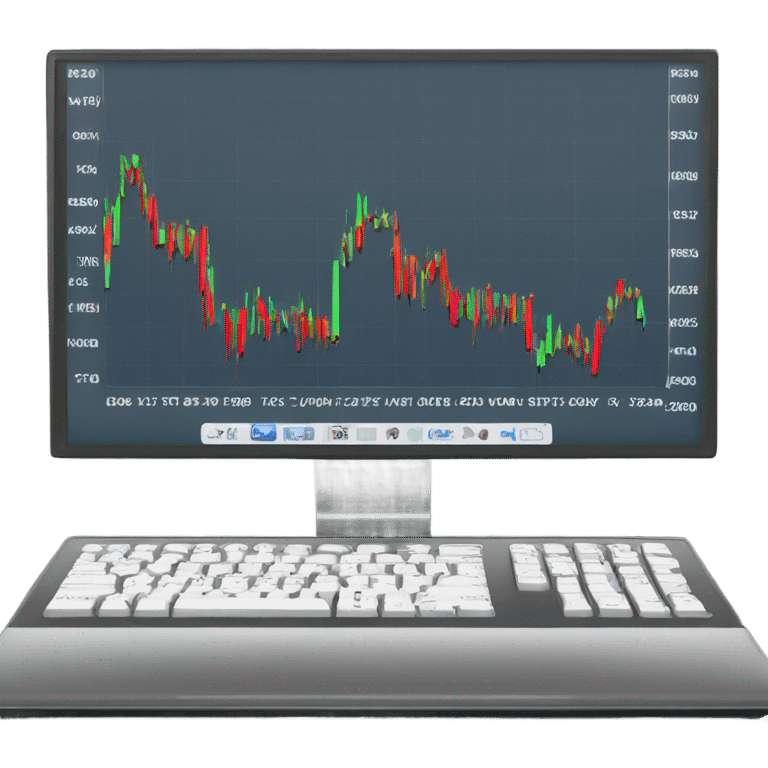 trading chart on a computer emoji