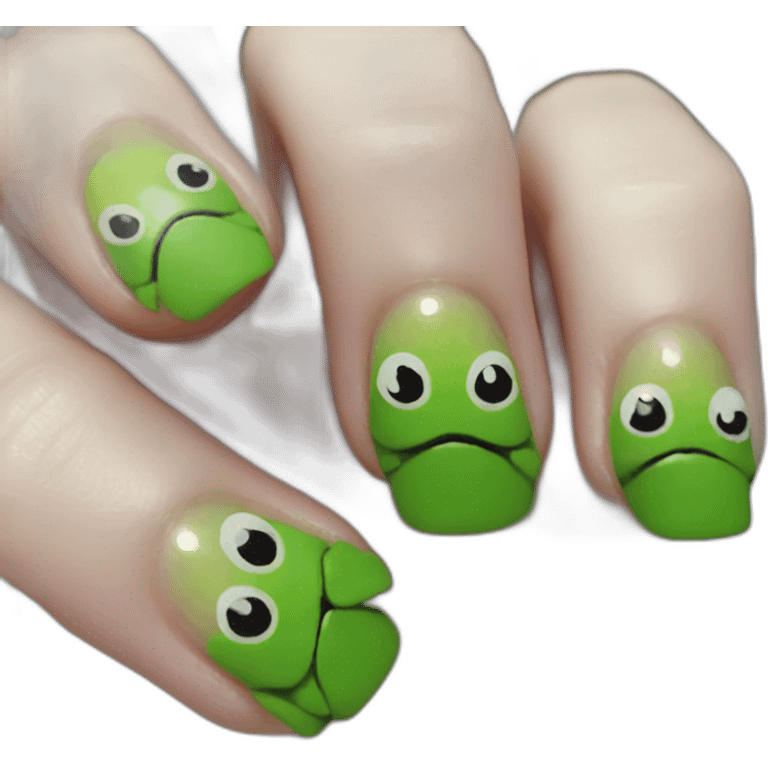 Frog manicure emoji