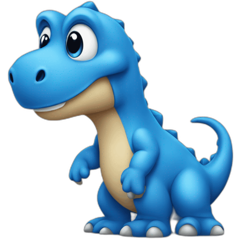 blue dino thinking emoji