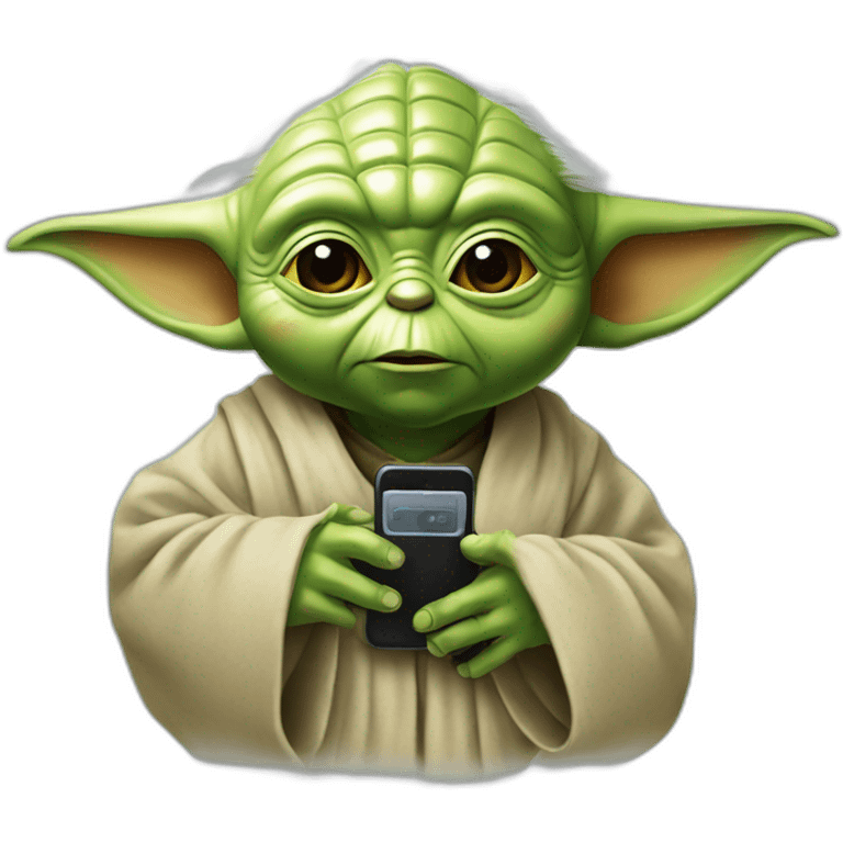 Yoda téléphone emoji