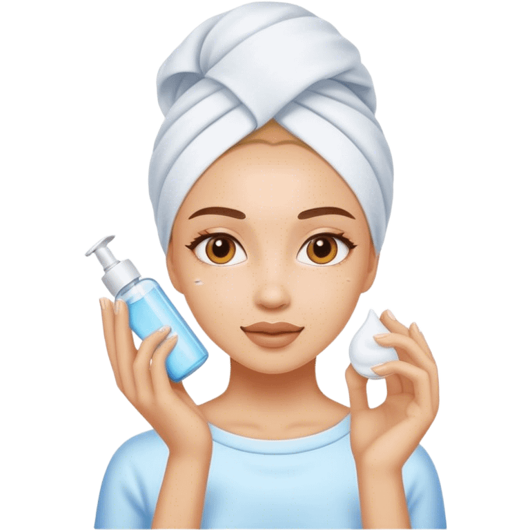 Girl doing skin care  emoji