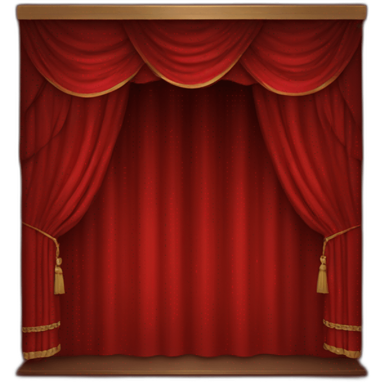 Part open red theatre curtain emoji