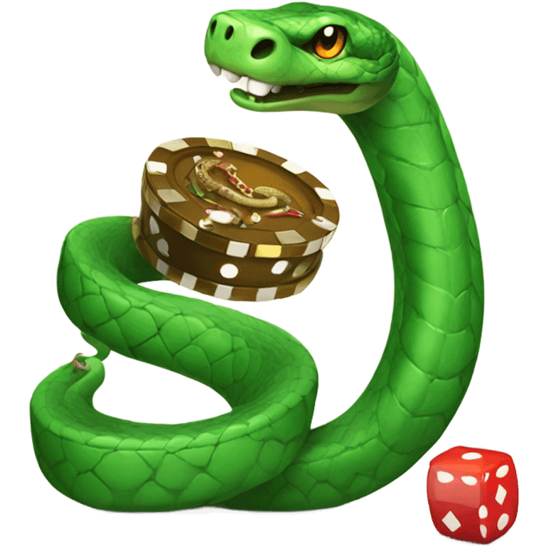 snake playing casino emoji