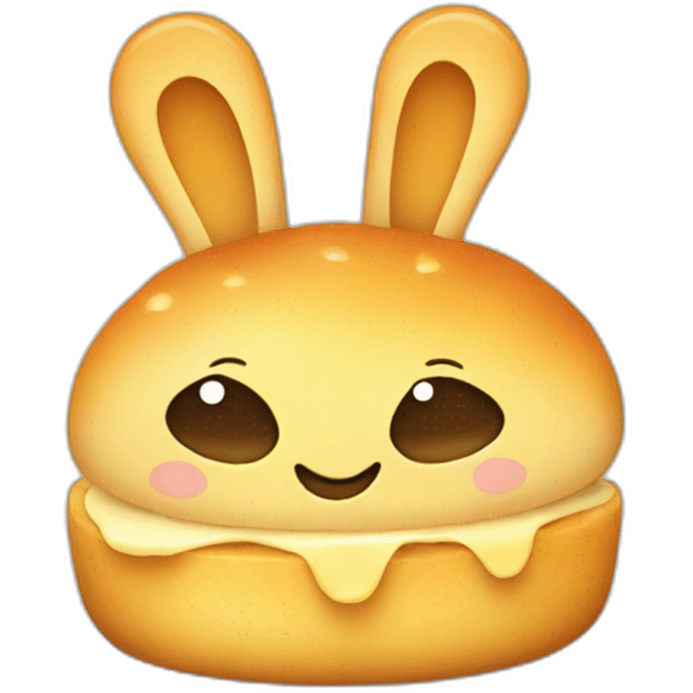 Smiling bun with cheese emoji