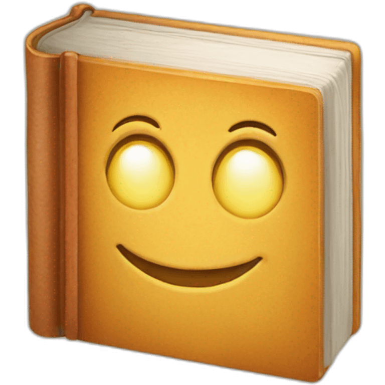 Book with smile emoji