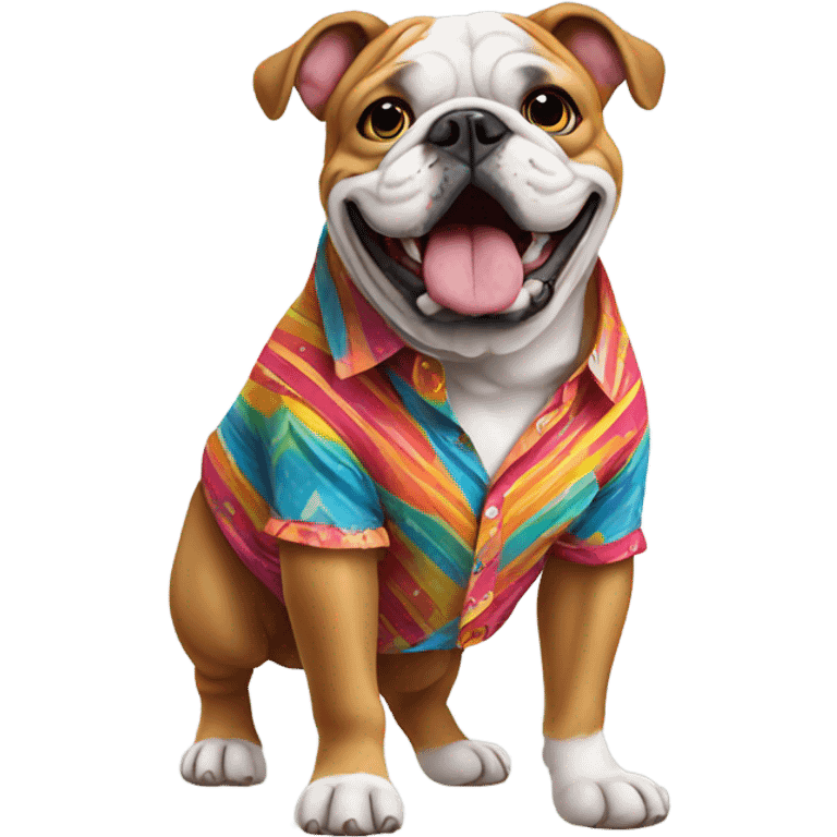 Bulldog in a shirt emoji