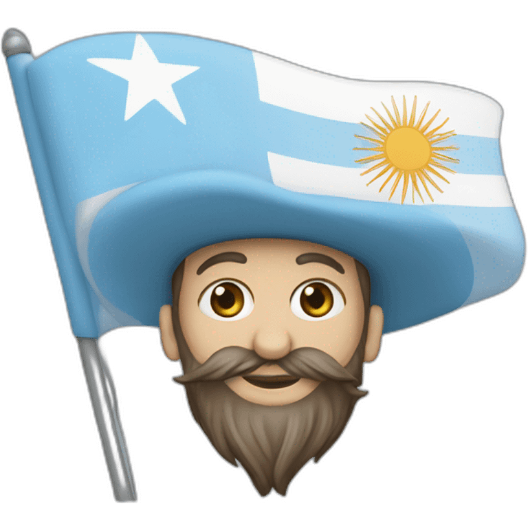 A wizzard with an argentine flag emoji