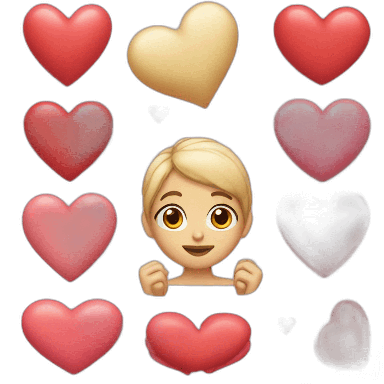 Je t'aime en forme de coeur emoji