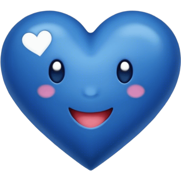 Dark blue heart with Have a Good Day in the middle emoji