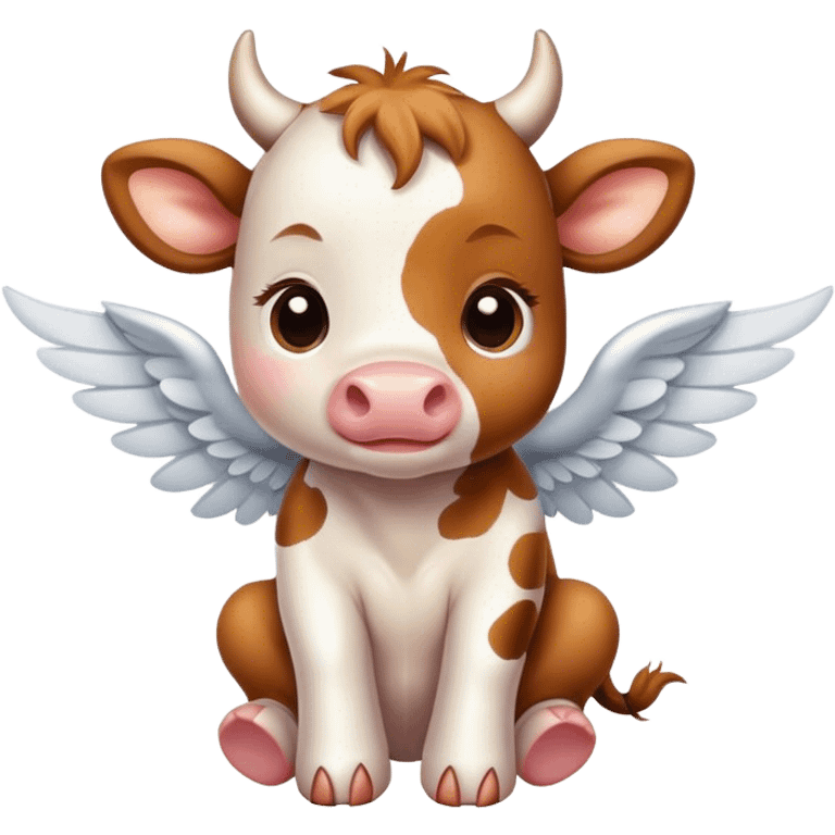 Baby cow with wings  emoji