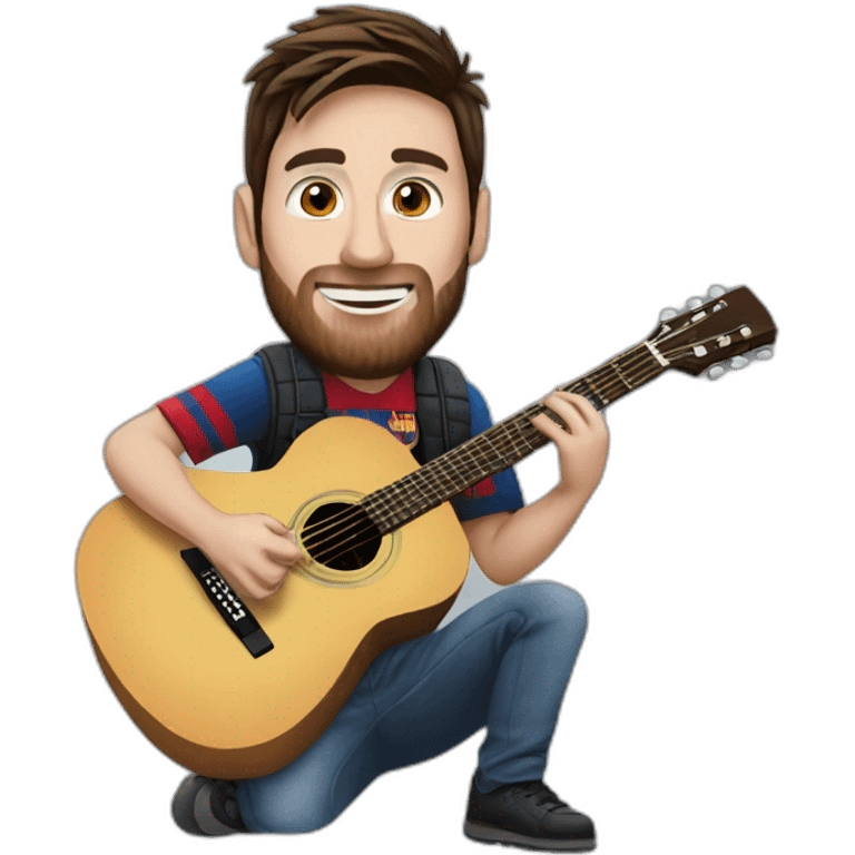 Messi playing the guitar  emoji