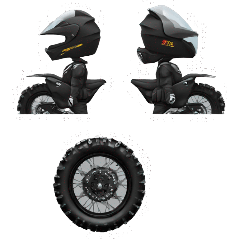 Enduro black motorcycle  emoji