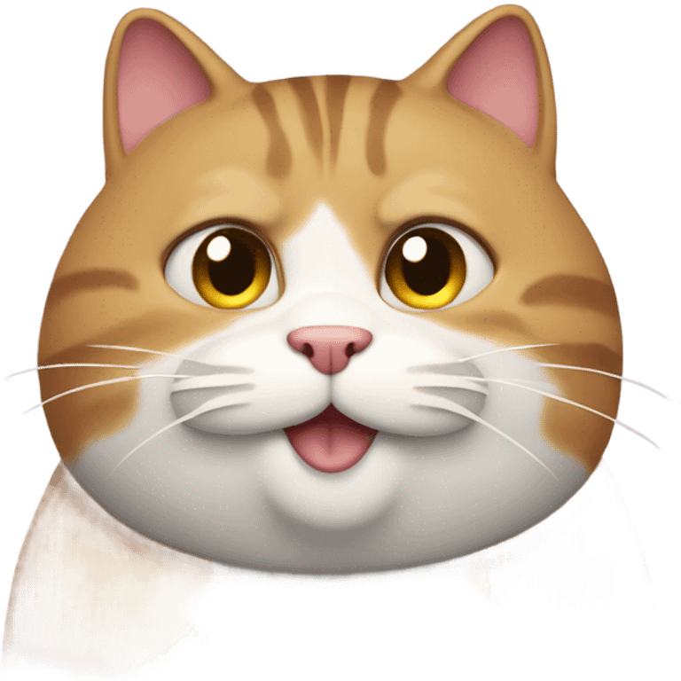 Fat cat saying hi emoji