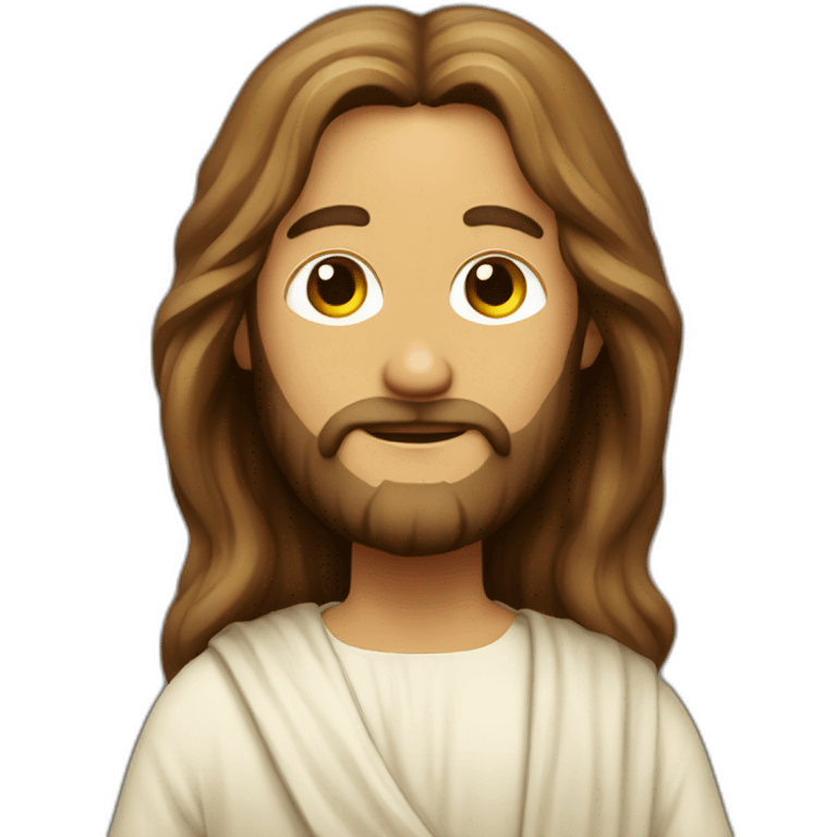 Jesus holding a sigie emoji