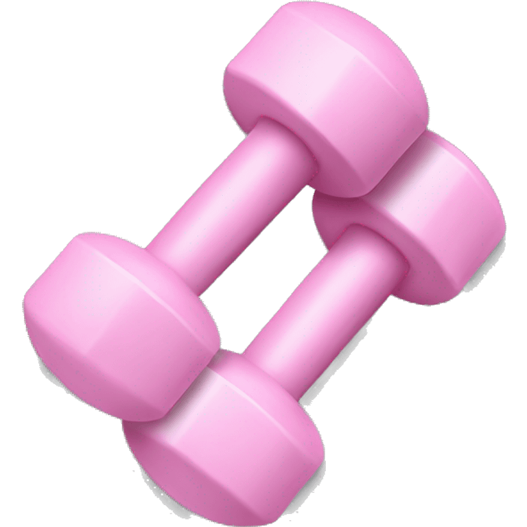 Light pink dumbbells emoji