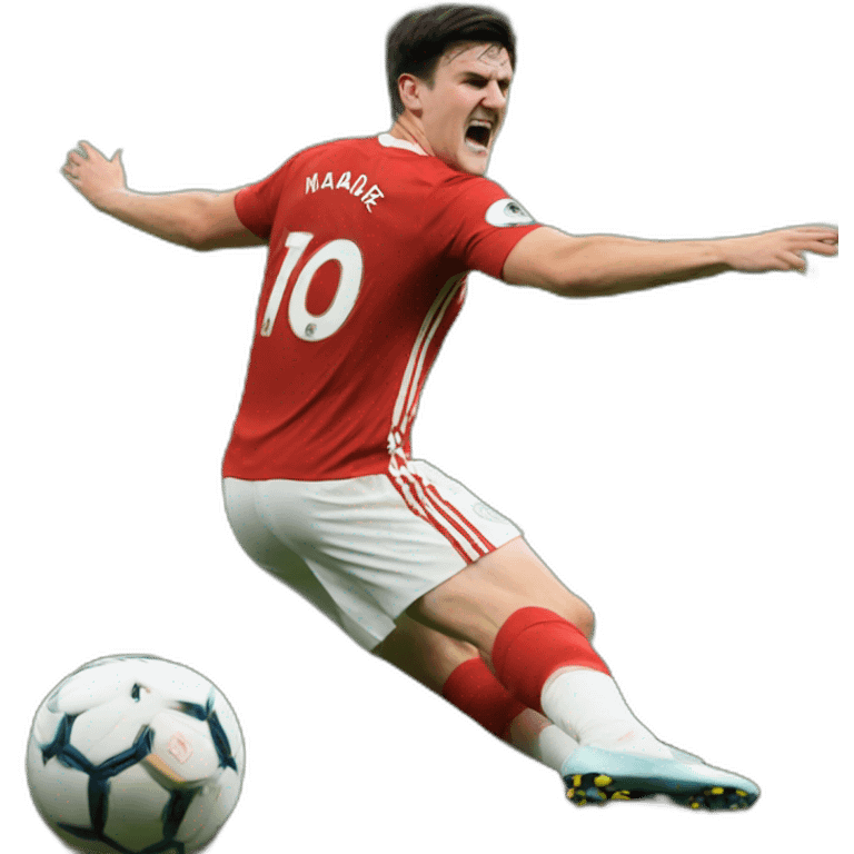 harry maguire doing own goal emoji