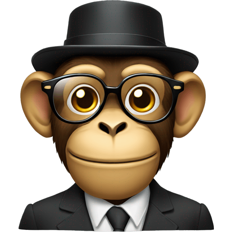 Monkey wearing groucho marx glasses emoji